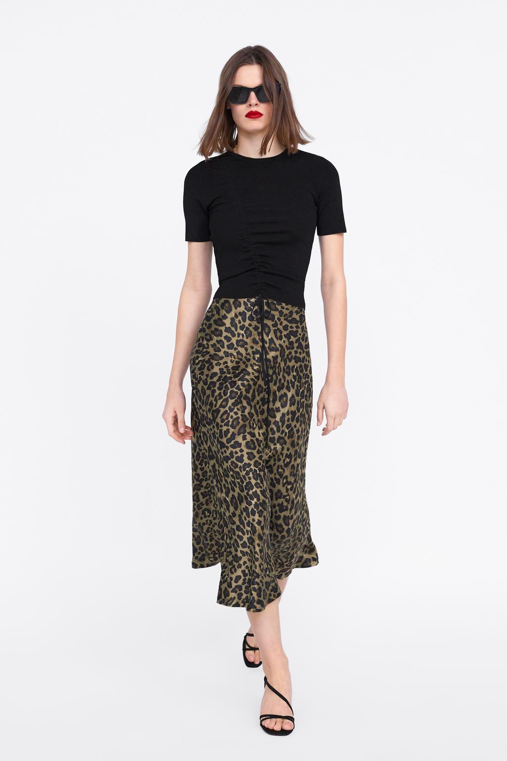 Image 1 of ANIMAL PRINT SKIRT from Zara