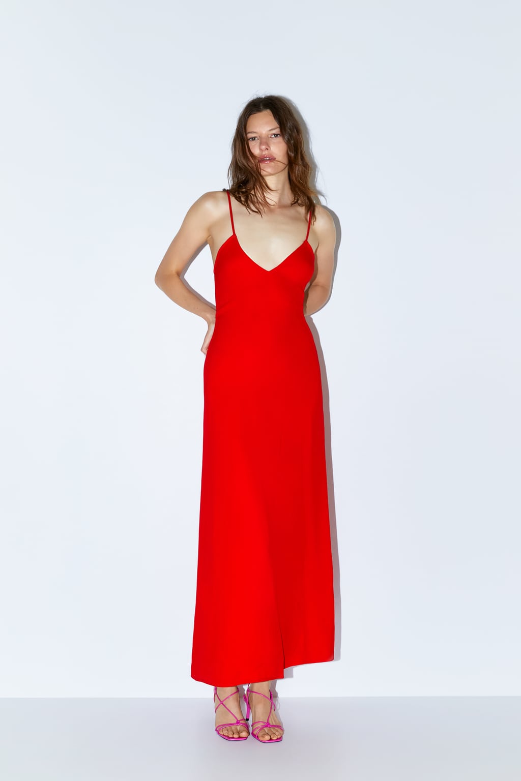 Image 1 of LIMITED EDITION LONG STRAPPY DRESS from Zara