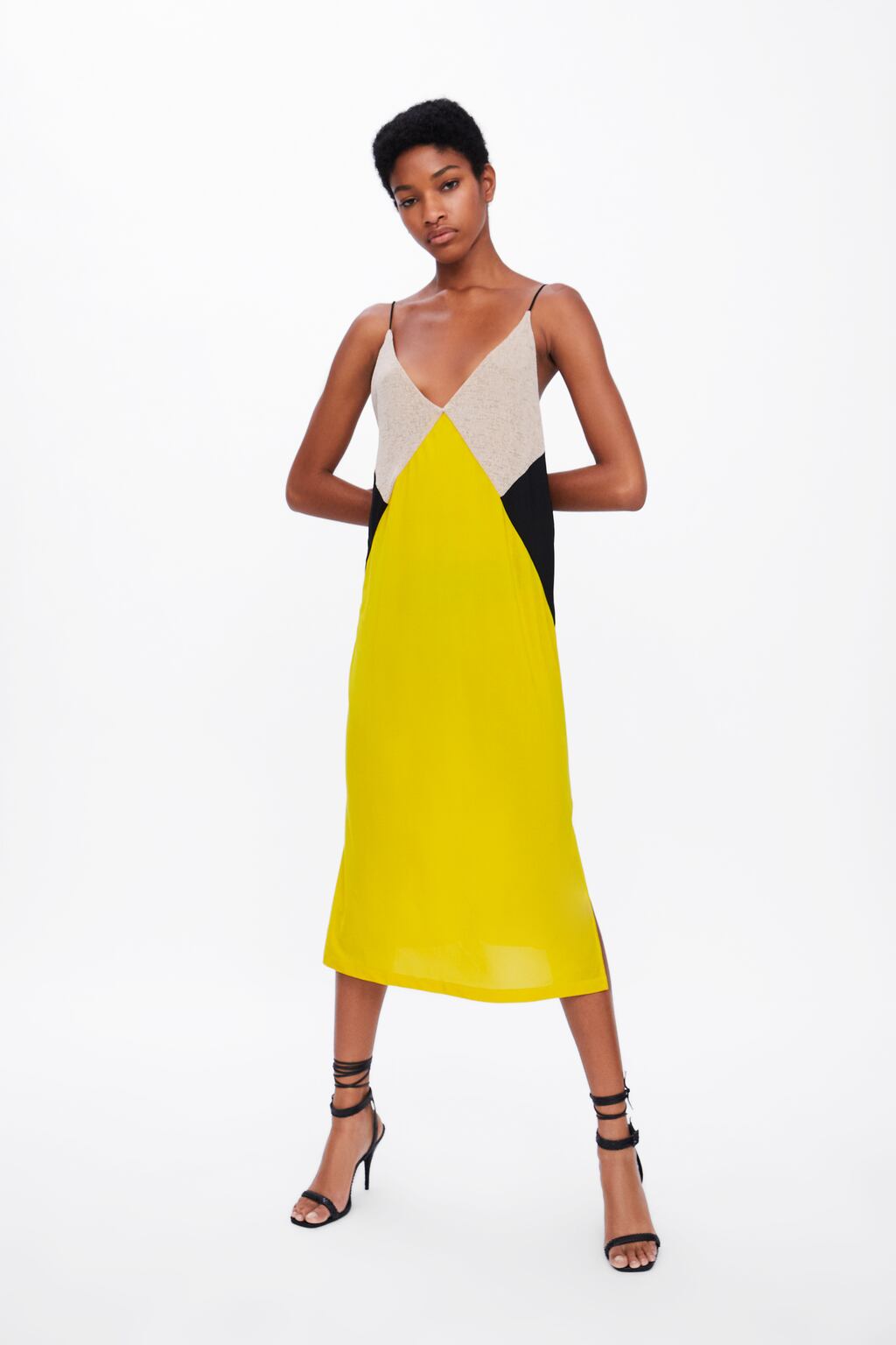 Image 1 of BLOCK COLOR DRESS from Zara