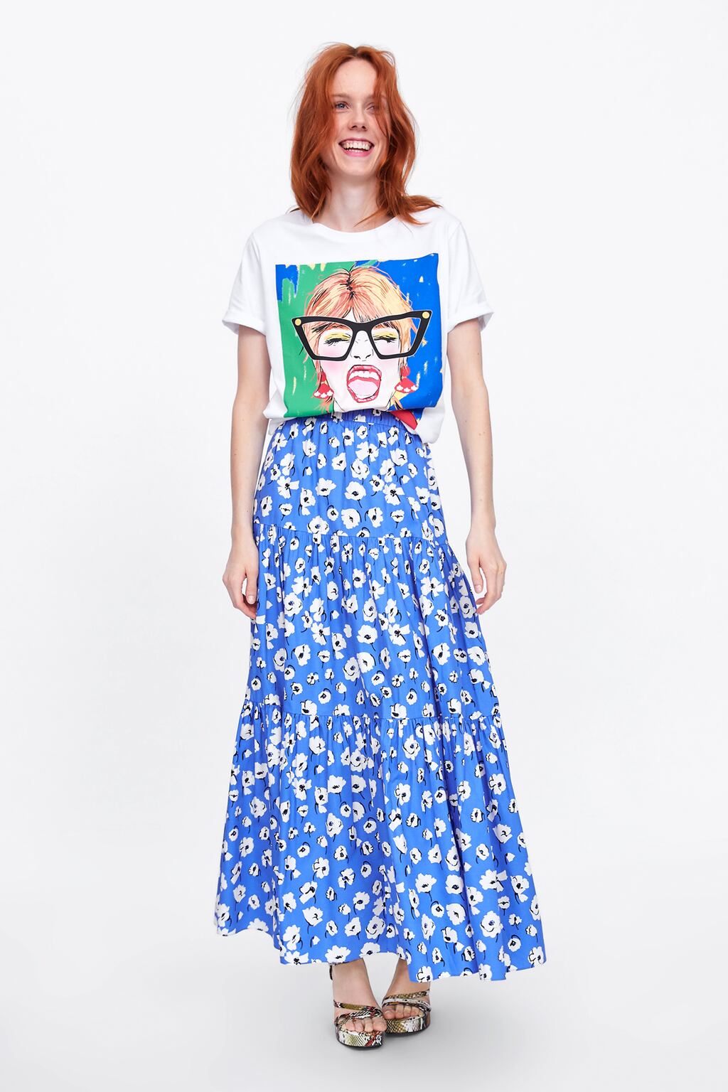 Image 1 of FRONT PRINT T-SHIRT from Zara