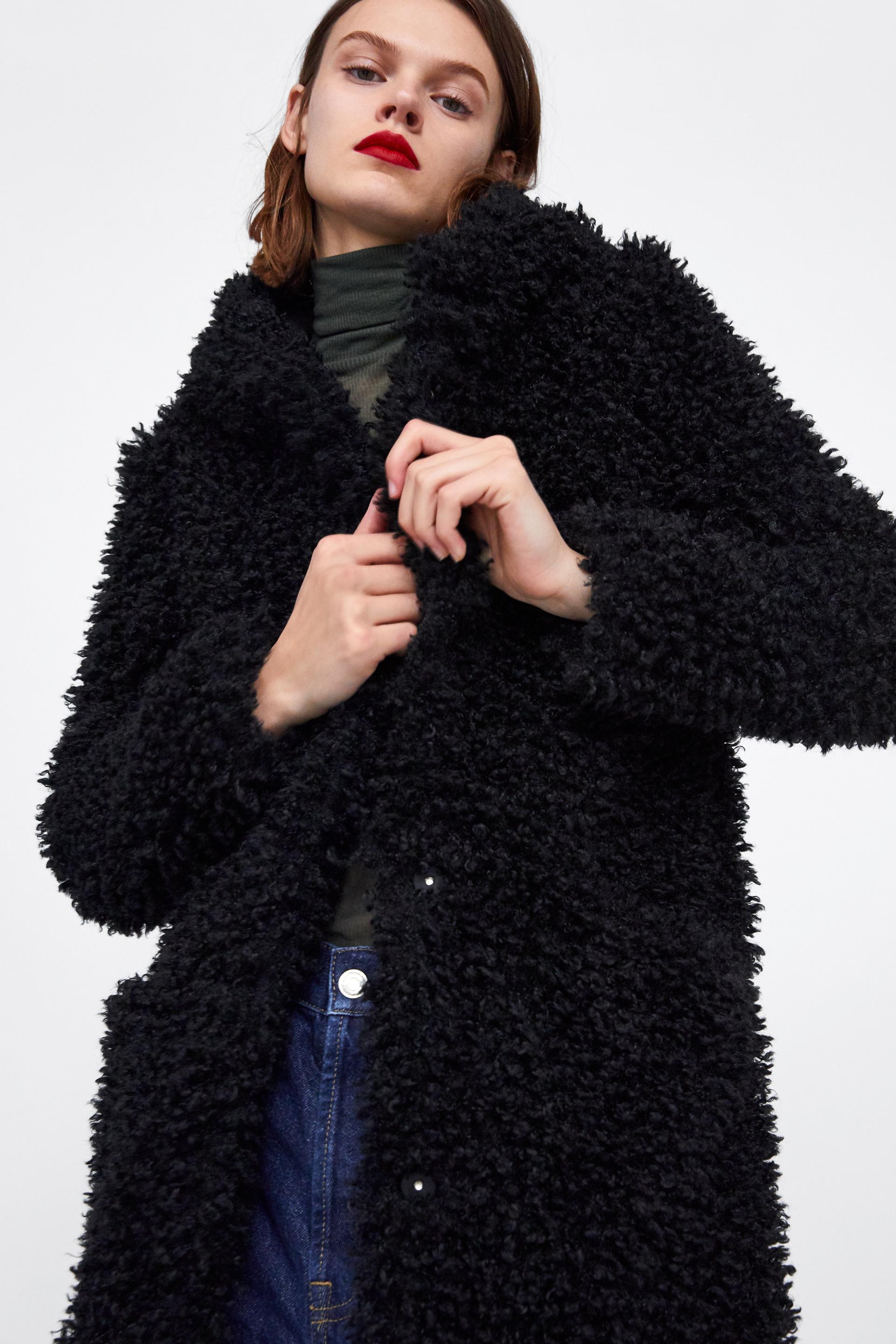Image 2 of SOFT FAUX FUR COAT from Zara