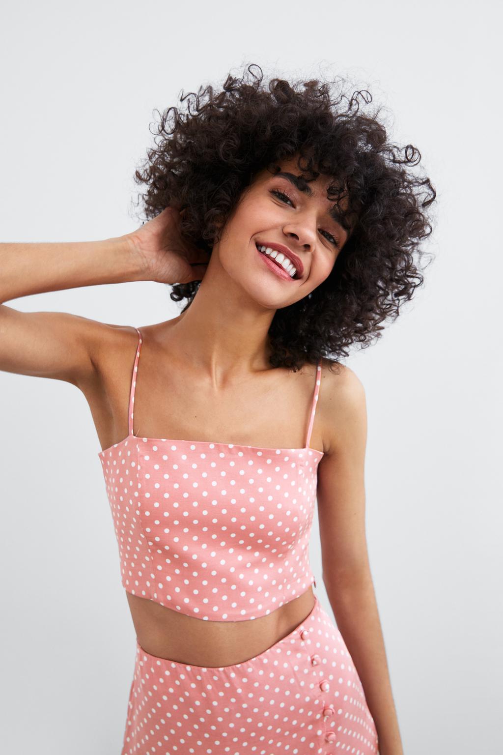Image 2 of POLKA DOT TOP from Zara