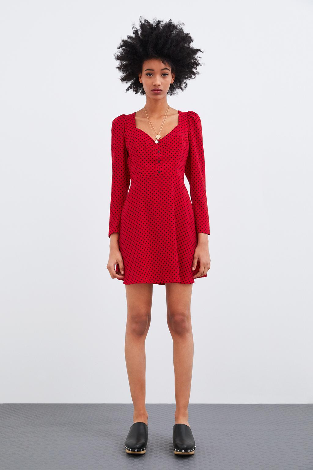 Image 1 of POLKA DOT DRESS from Zara