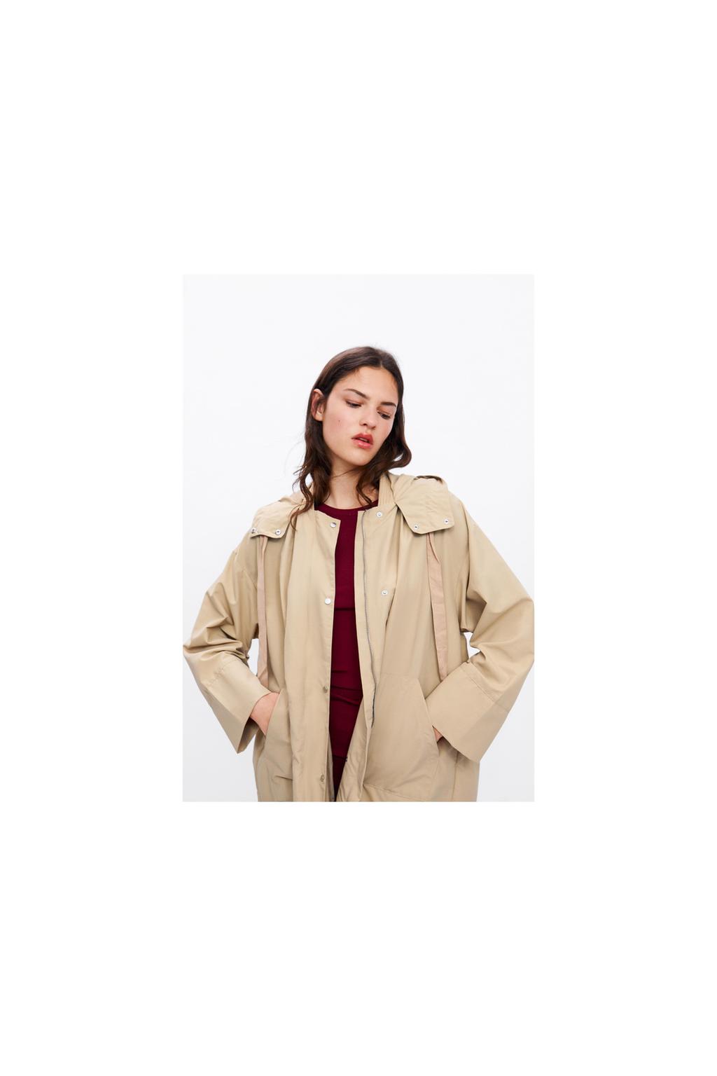 Women S Trench Coats New Collection Zara United States Lightweight Hooded Jacket