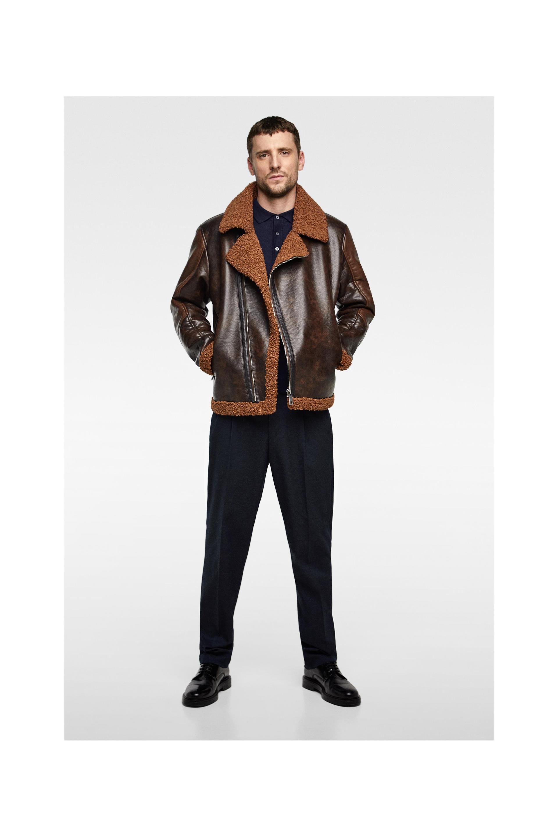 Tagr Contrasting Biker Jacket Jacketsman By Zara