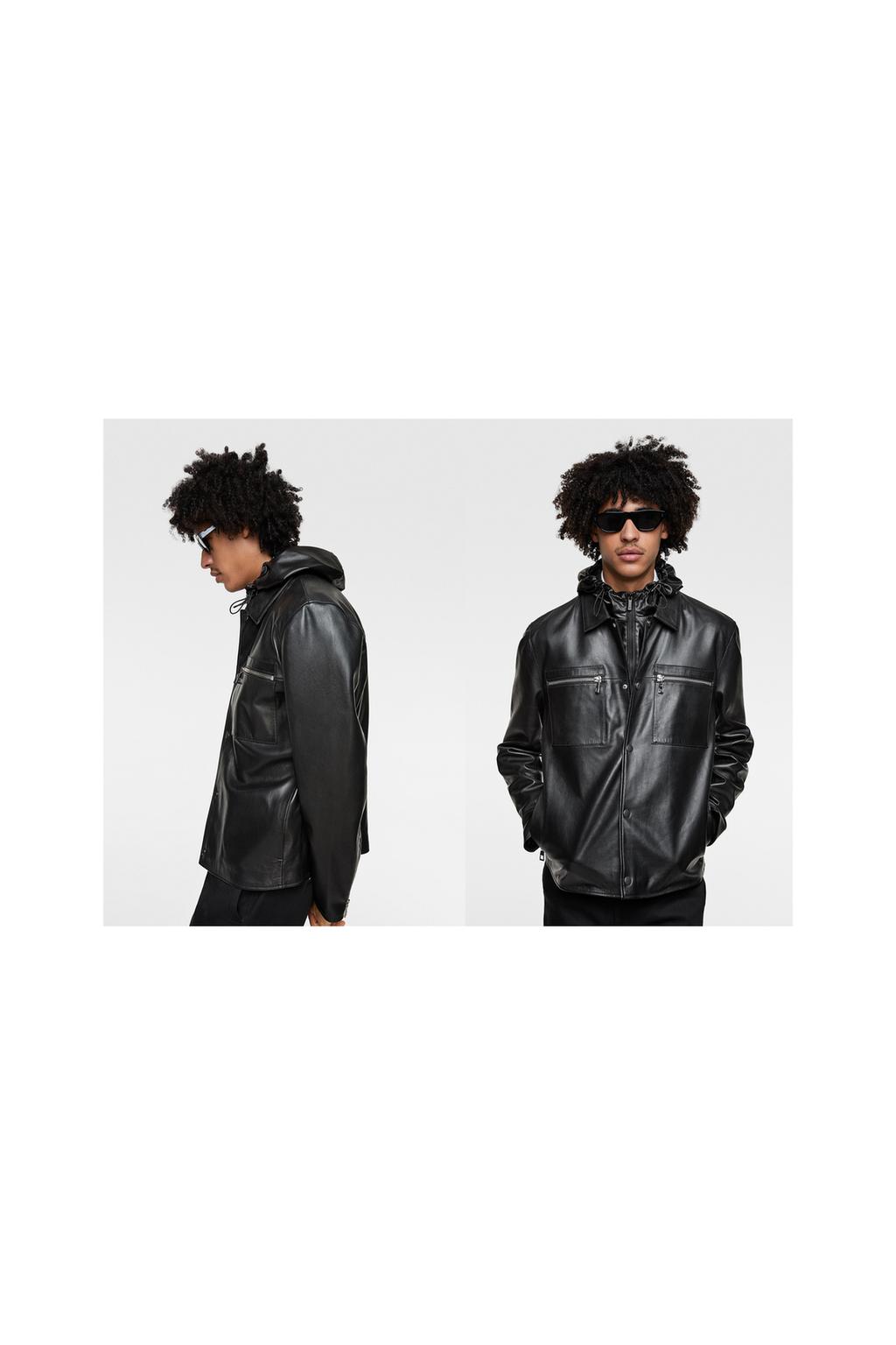 Men S Jackets New Collection Zara United Kingdom Leather Jacket With Pockets