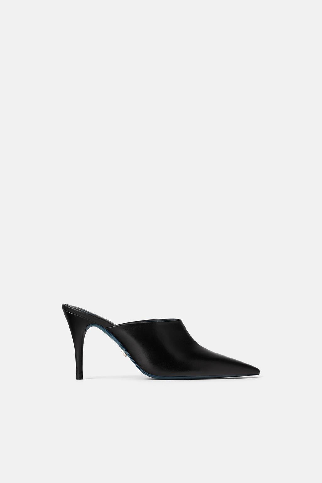 Image 2 of BLUE COLLECTION LEATHER MULES from Zara