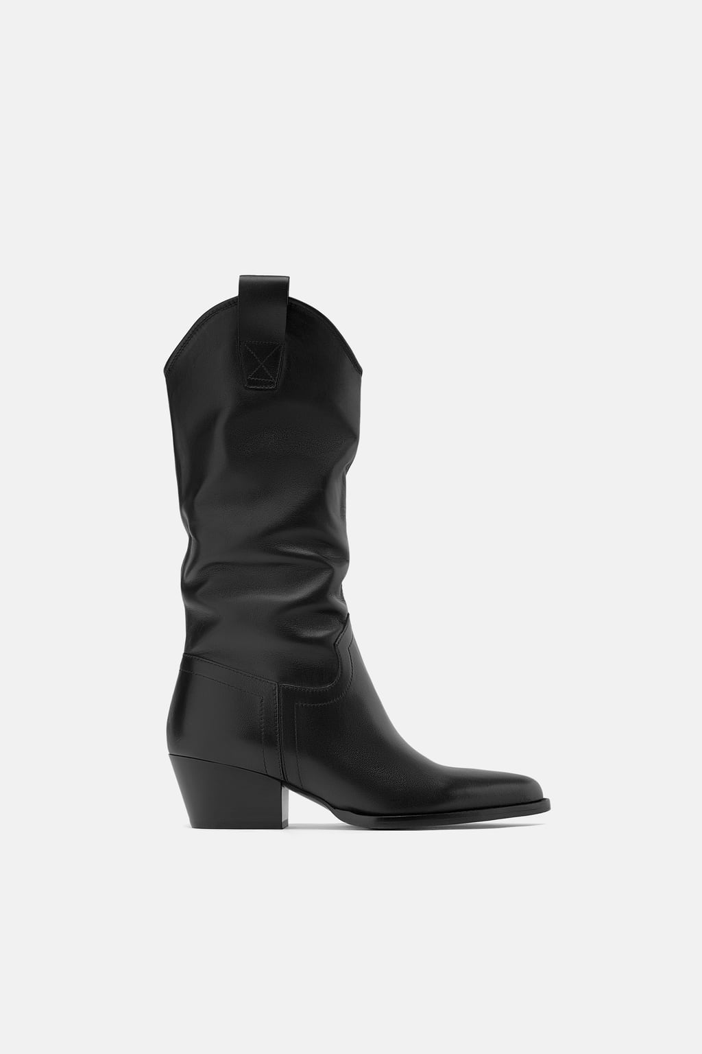 Image 2 of HEELED LEATHER COWBOY BOOTS from Zara
