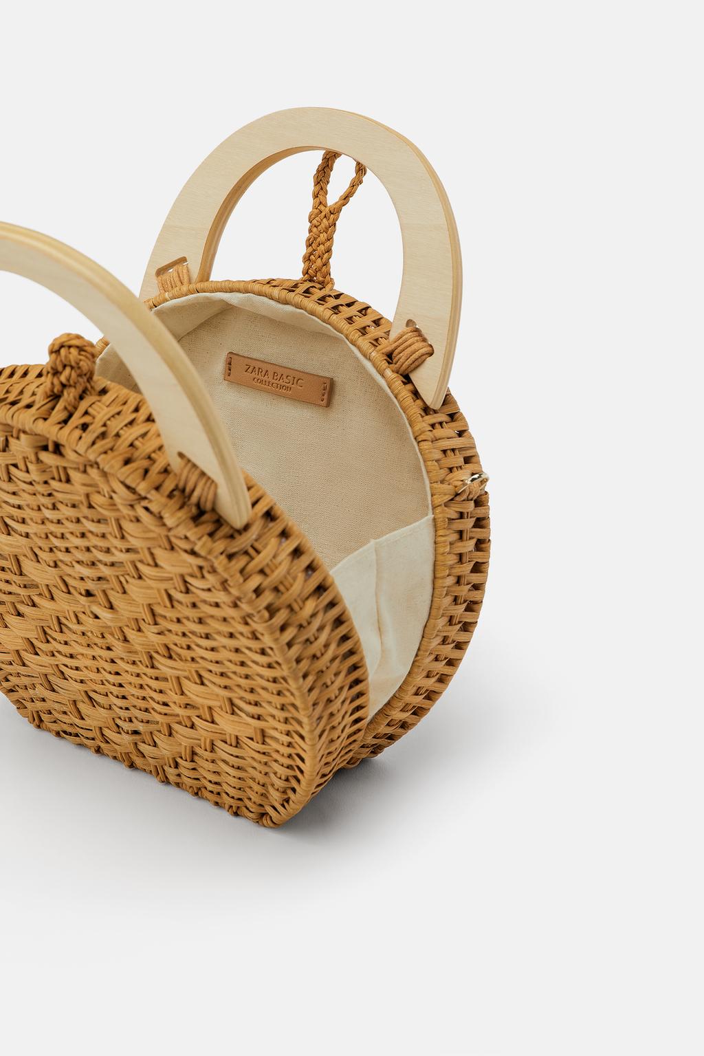 ZdjÄcie 5 TOREBKA DO RÄKI Z NATURALNYCH MATERIAÅÃW z Zara