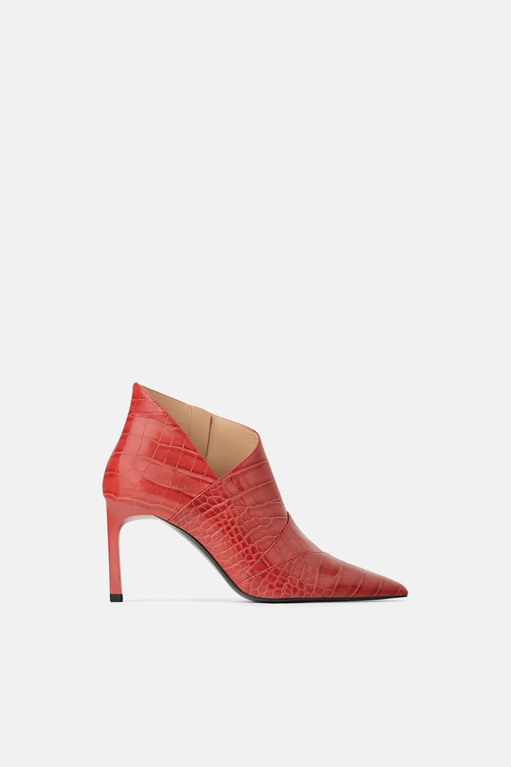 Image 1 of HEELED ANIMAL PRINT ANKLE BOOTS from Zara