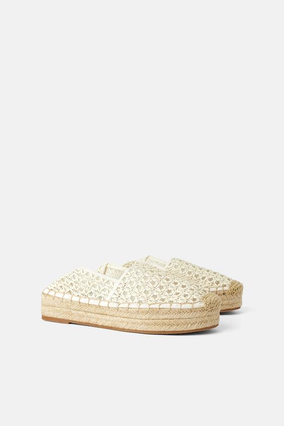 Braided Platform Espadrilles Shoes Bags Trf Sale Zara Estonia