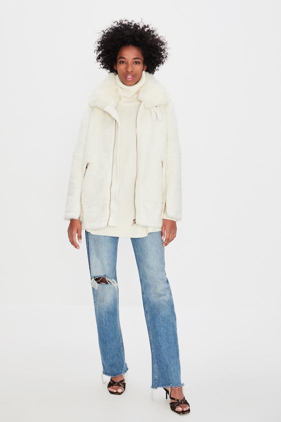 Faux Fur Biker Jacket