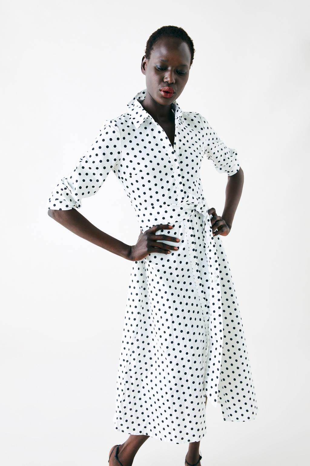 Imagem 2 de VESTIDO COMPRIDO DE BOLINHAS da Zara