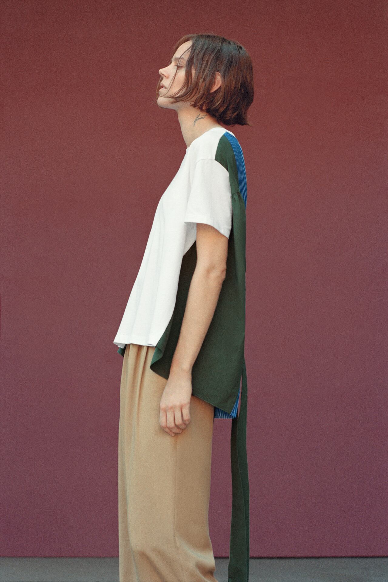 Image 1 of POPLIN T-SHIRT from Zara