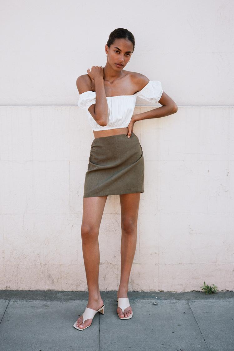 Satin Crop Top Zara Morocco