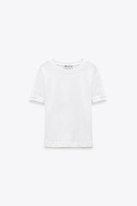 T shirt branca zara clearance