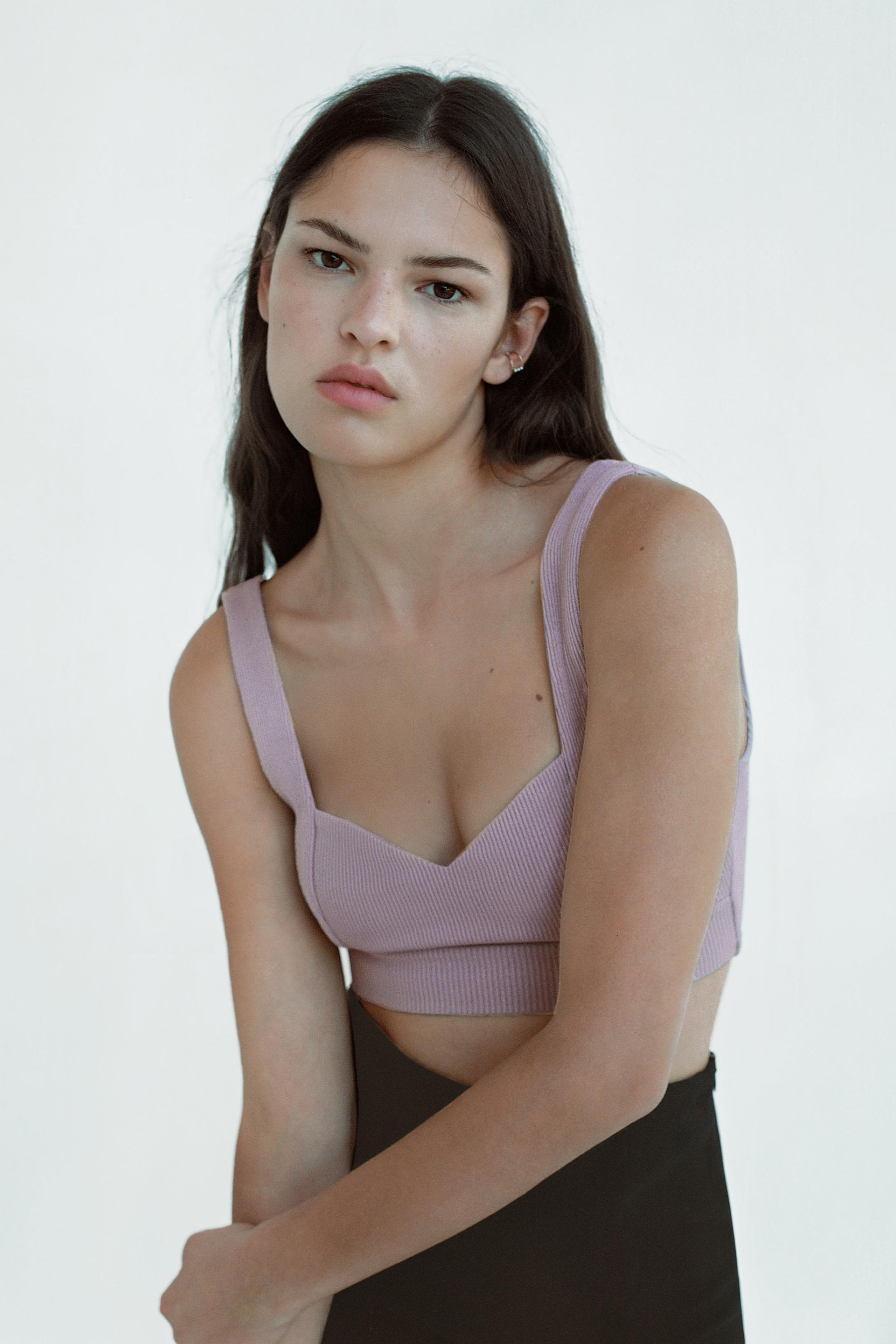 Ribbed Crop Top Trf Zara International