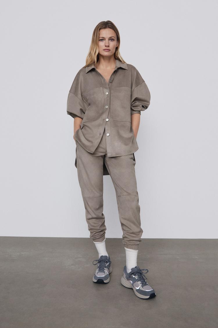 Hemd Aus Wildlederimitat Zara Deutschland Germany