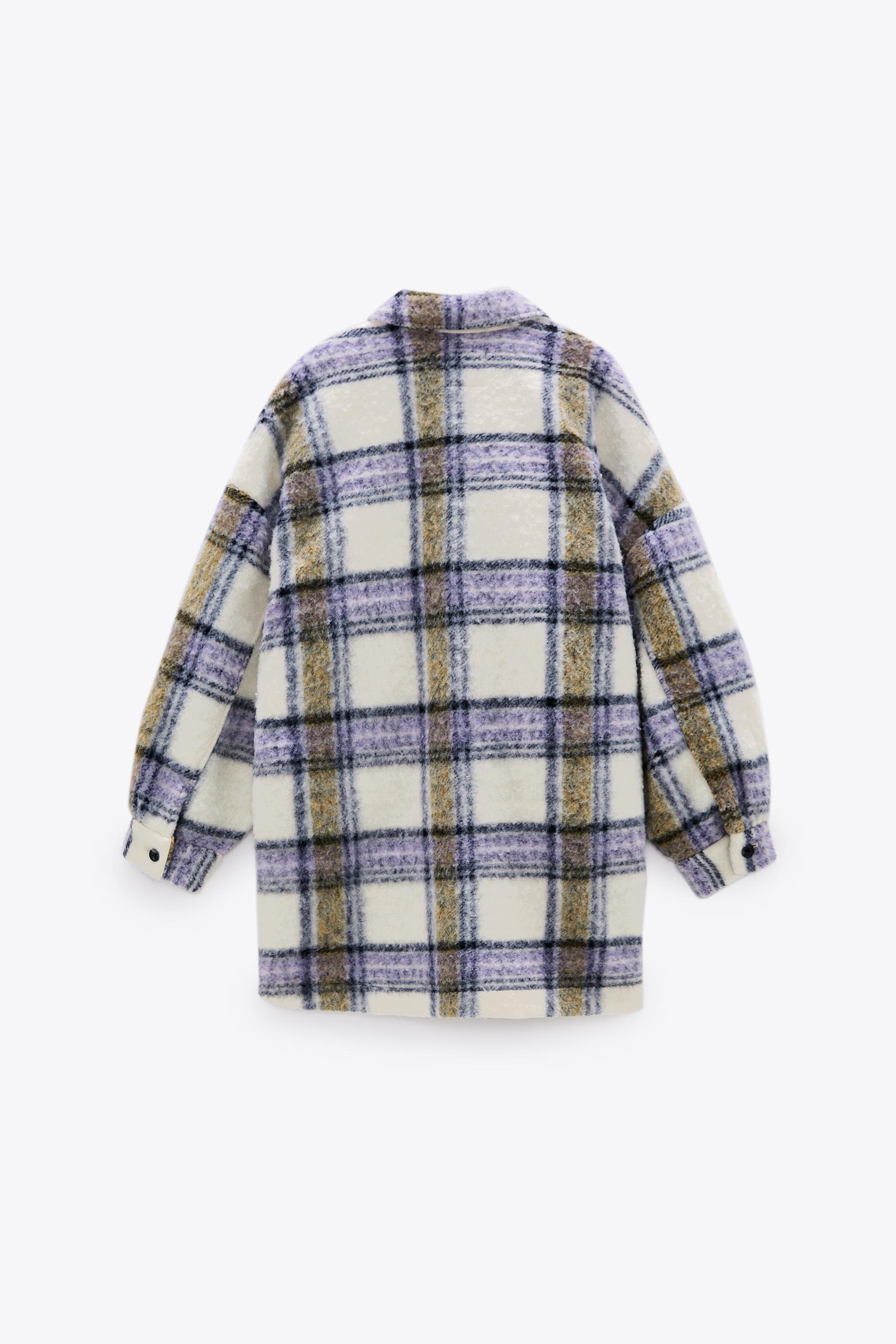 チェック柄オーバーサイズシャツジャケット Zara Japan 日本 チェック柄オーバーサイズシャツジャケット Zara Japan 日本