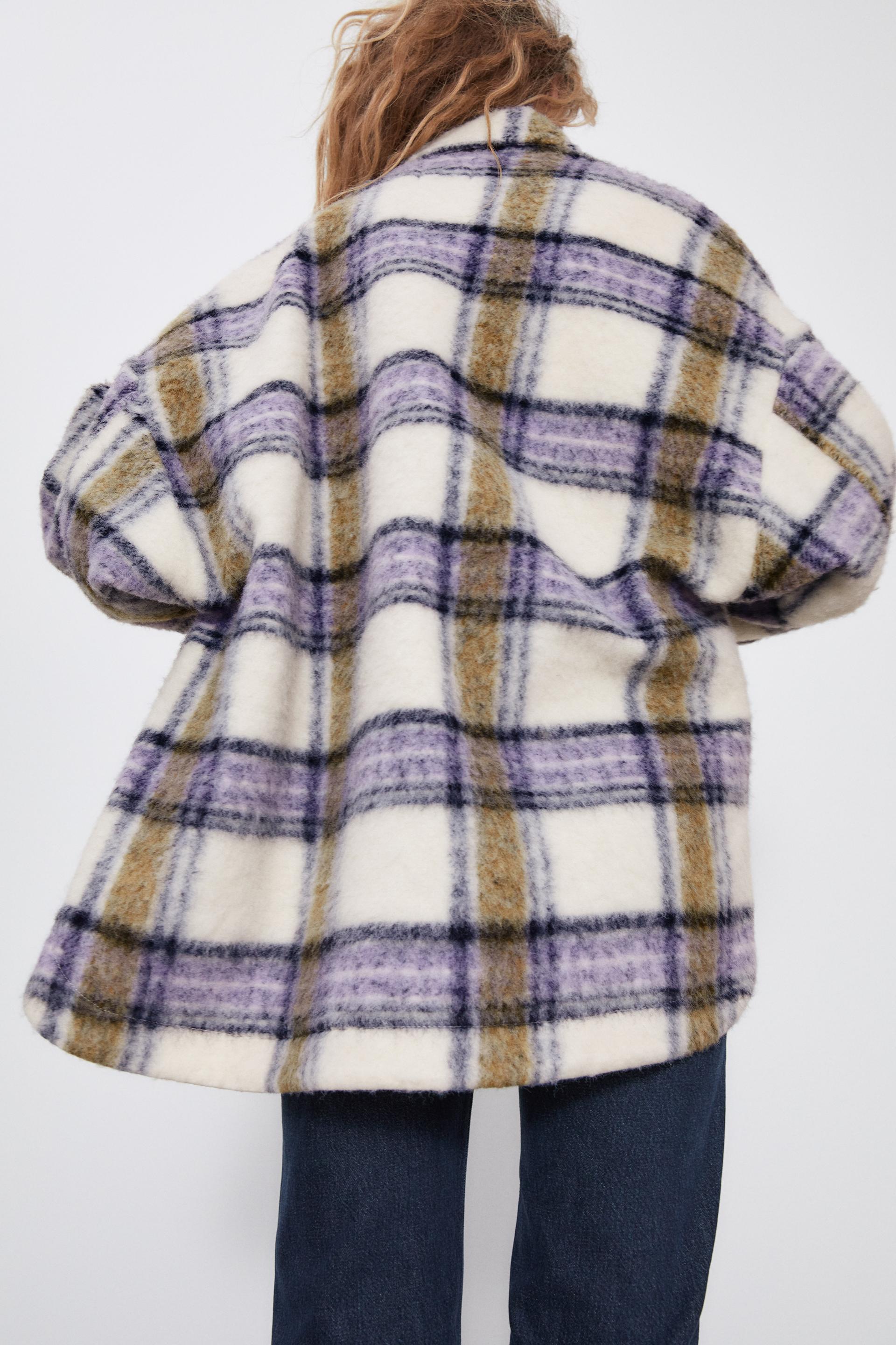 チェック柄オーバーサイズシャツジャケット Zara Japan 日本 チェック柄オーバーサイズシャツジャケット Zara Japan 日本