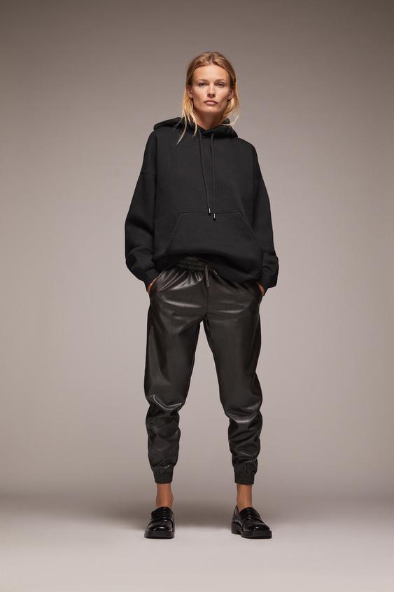 Women S Leather Trousers Online Sale Zara Spain