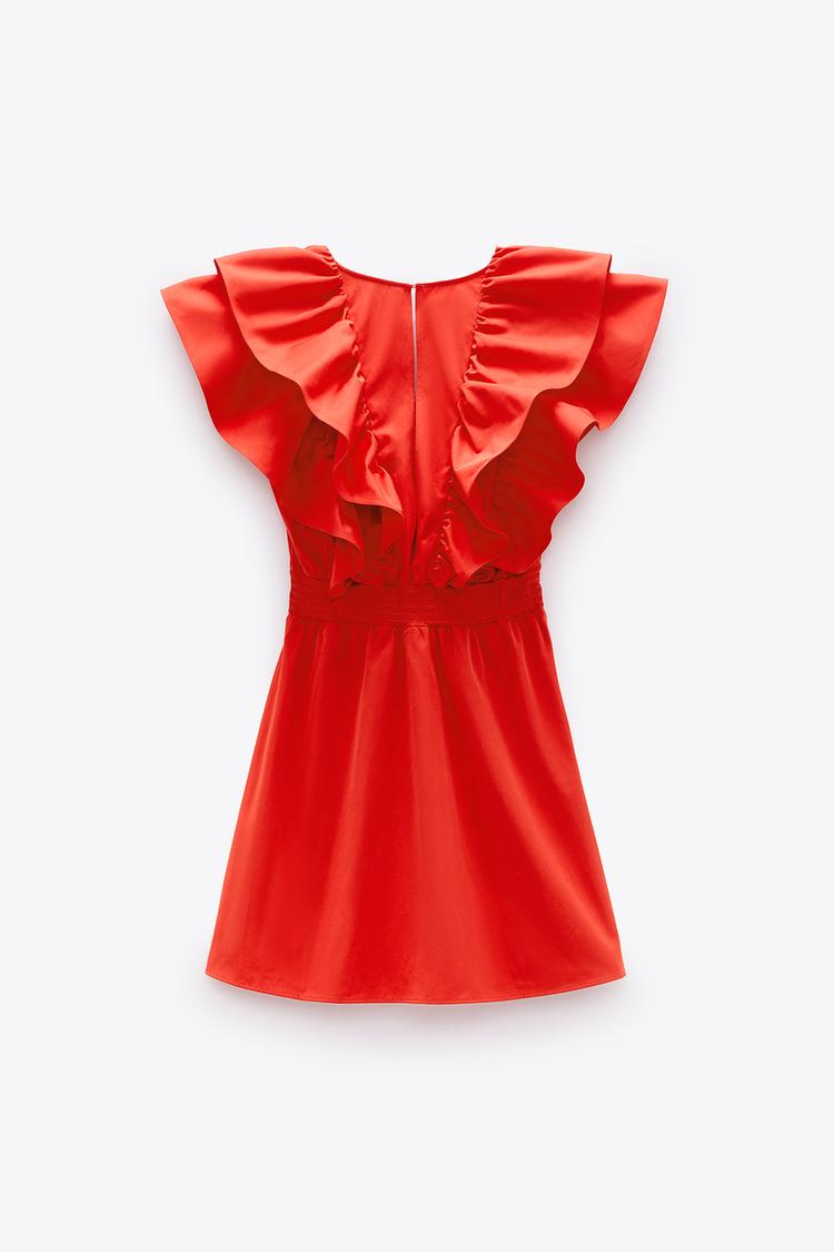 フリル付きミニワンピース Zara Japan 日本