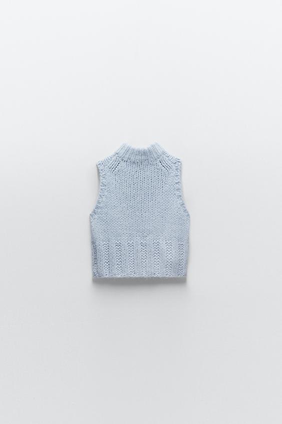 WOOL BLEND KNIT VEST | ZARA Israel