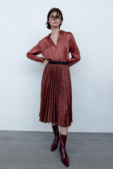 SAIA PLISSADA ESTAMPADA