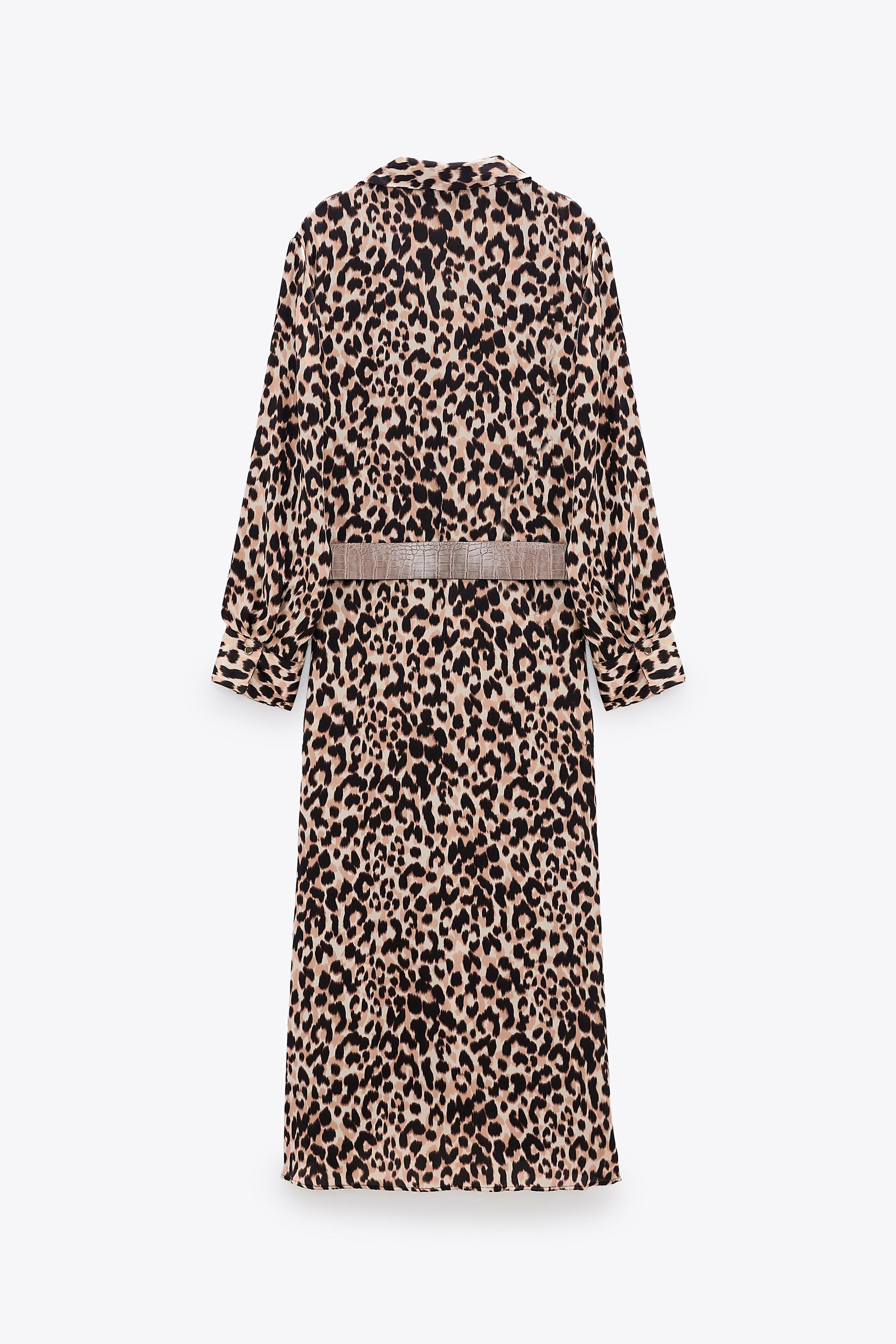 サテン地アニマル柄ワンピース Zara Japan 日本