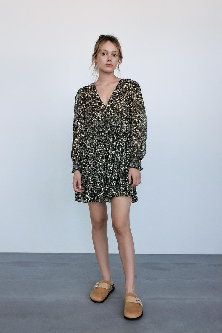 Image 0 of PRINTED MINI DRESS from Zara