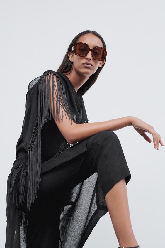 TROUSERS WITH WRAP DETAIL