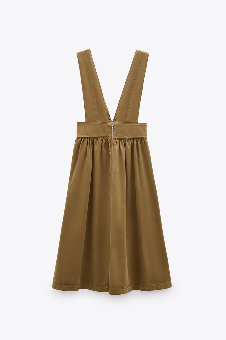 ツイル地ミディ丈ジャンパースカート Zara Japan 日本