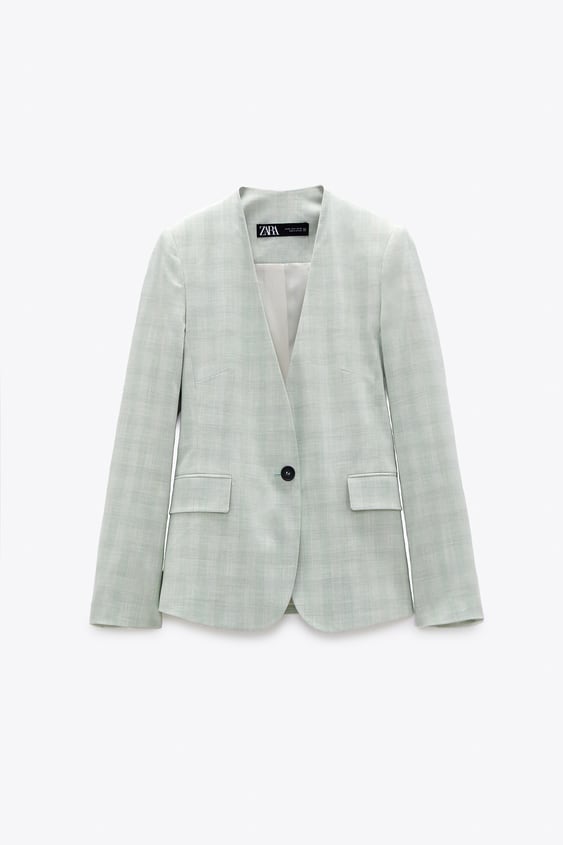 FITTED CHECK BLAZER