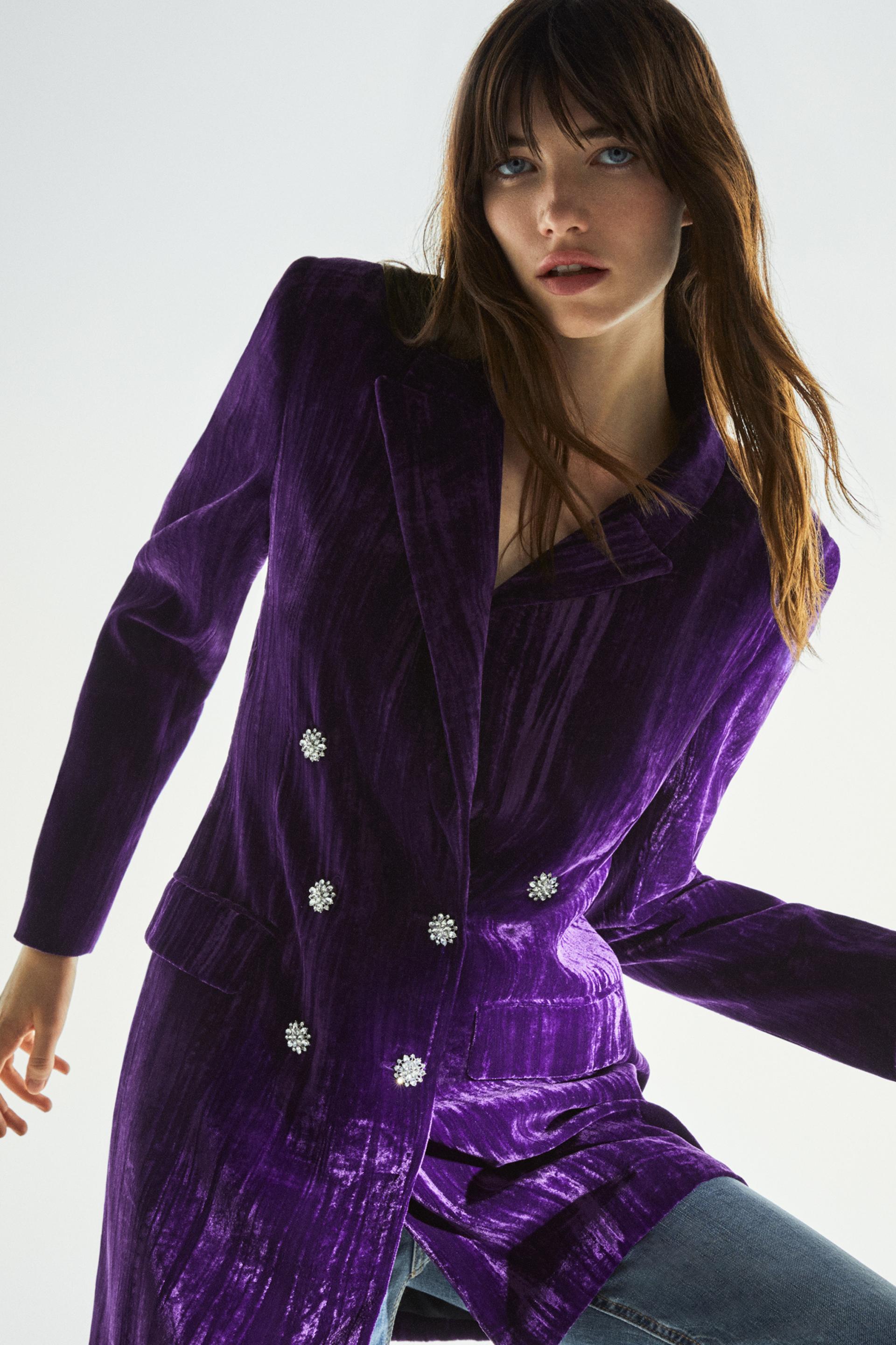 Blazer Vestido Terciopelo Zara Espana