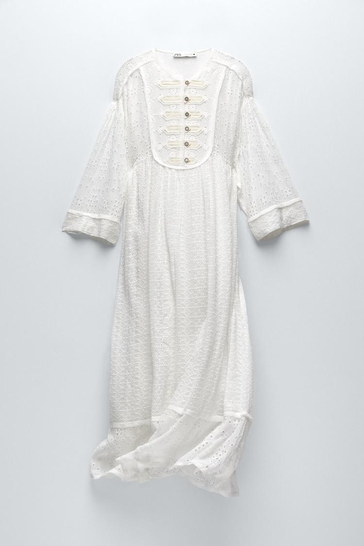 Limited Edition Dress With Cutwork Embroidery Zara Uae Dubai Sharjah Ajman Uaq Fujairah