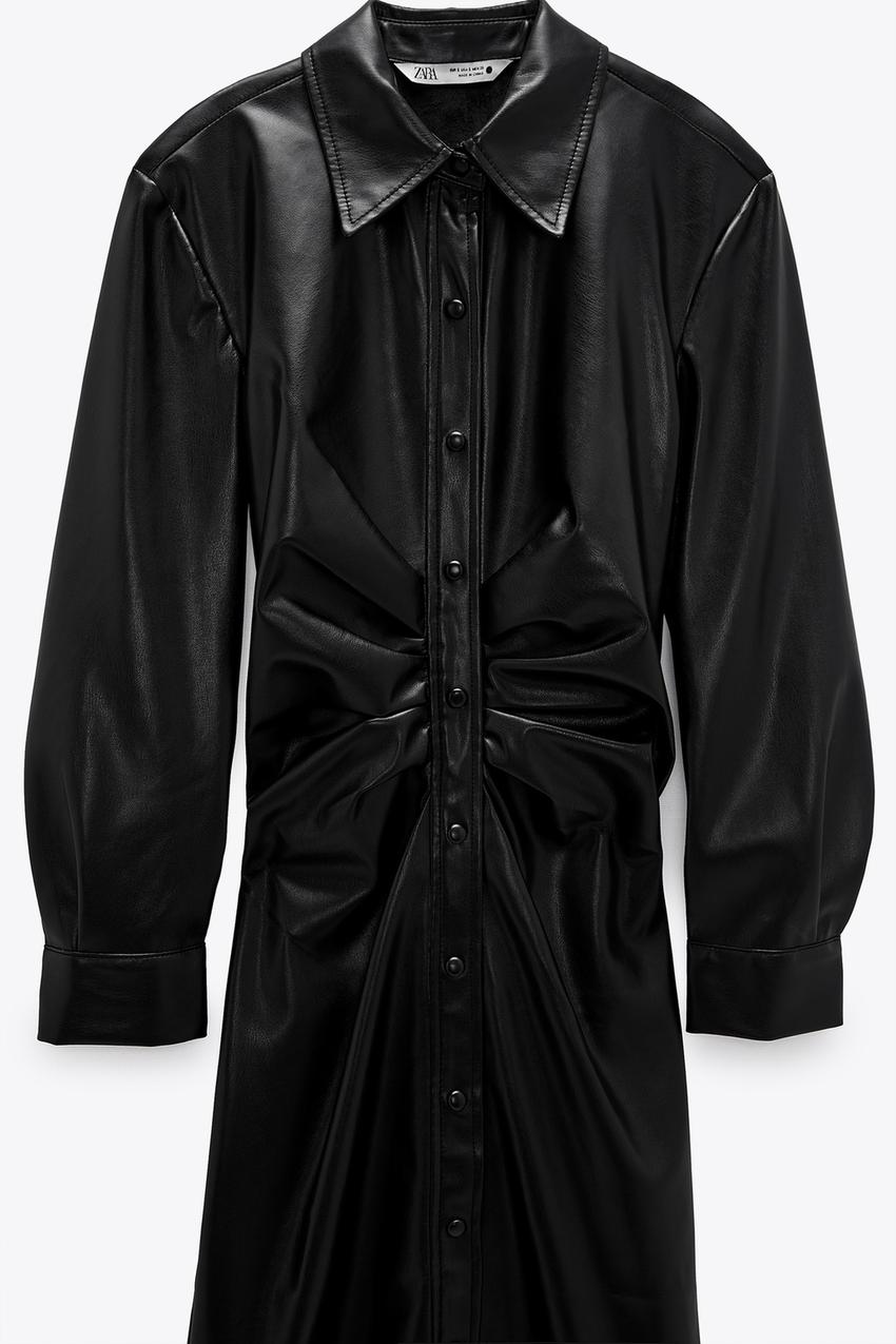 レザー風シャツワンピース Zara Japan 日本