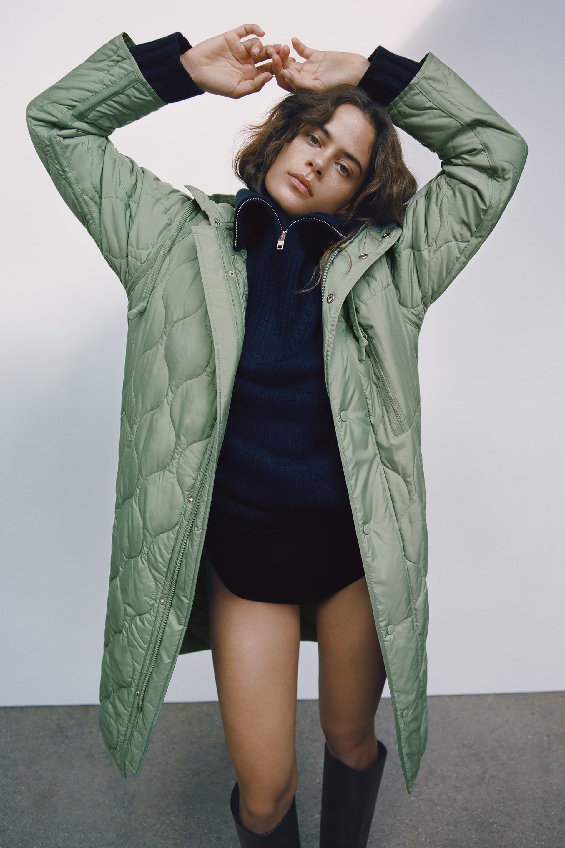 OVERSIZE QUILTED COAT WITH WATER AND WIND PROTECTION from Zara