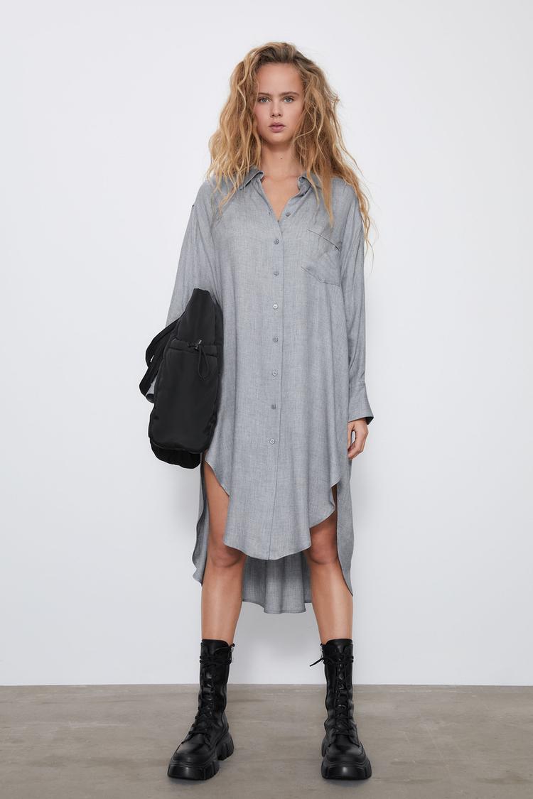 Langes Asymmetrisches Hemd Zara Deutschland Germany