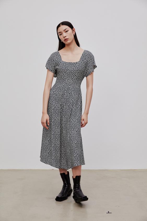 フラワー柄ワンピース Zara Japan 日本 フラワー柄ワンピース Zara Japan 日本