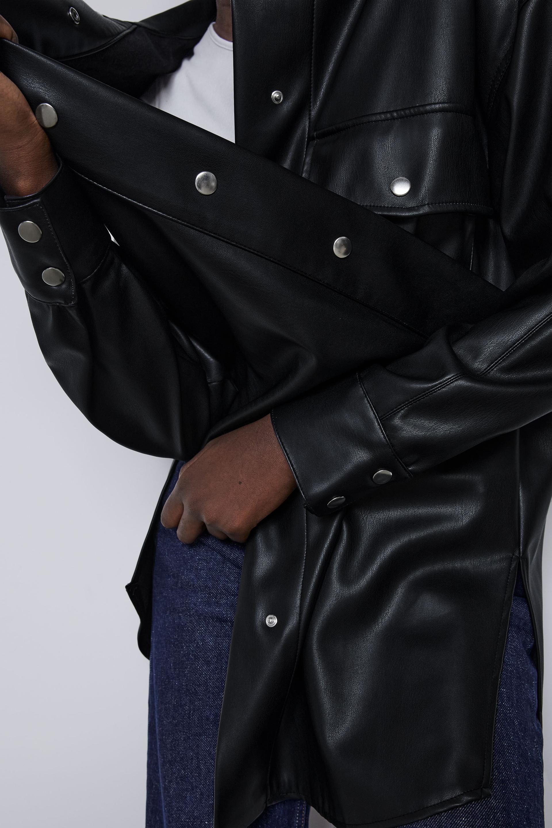 レザー風シャツジャケット Zara Japan 日本 レザー風シャツジャケット Zara Japan 日本