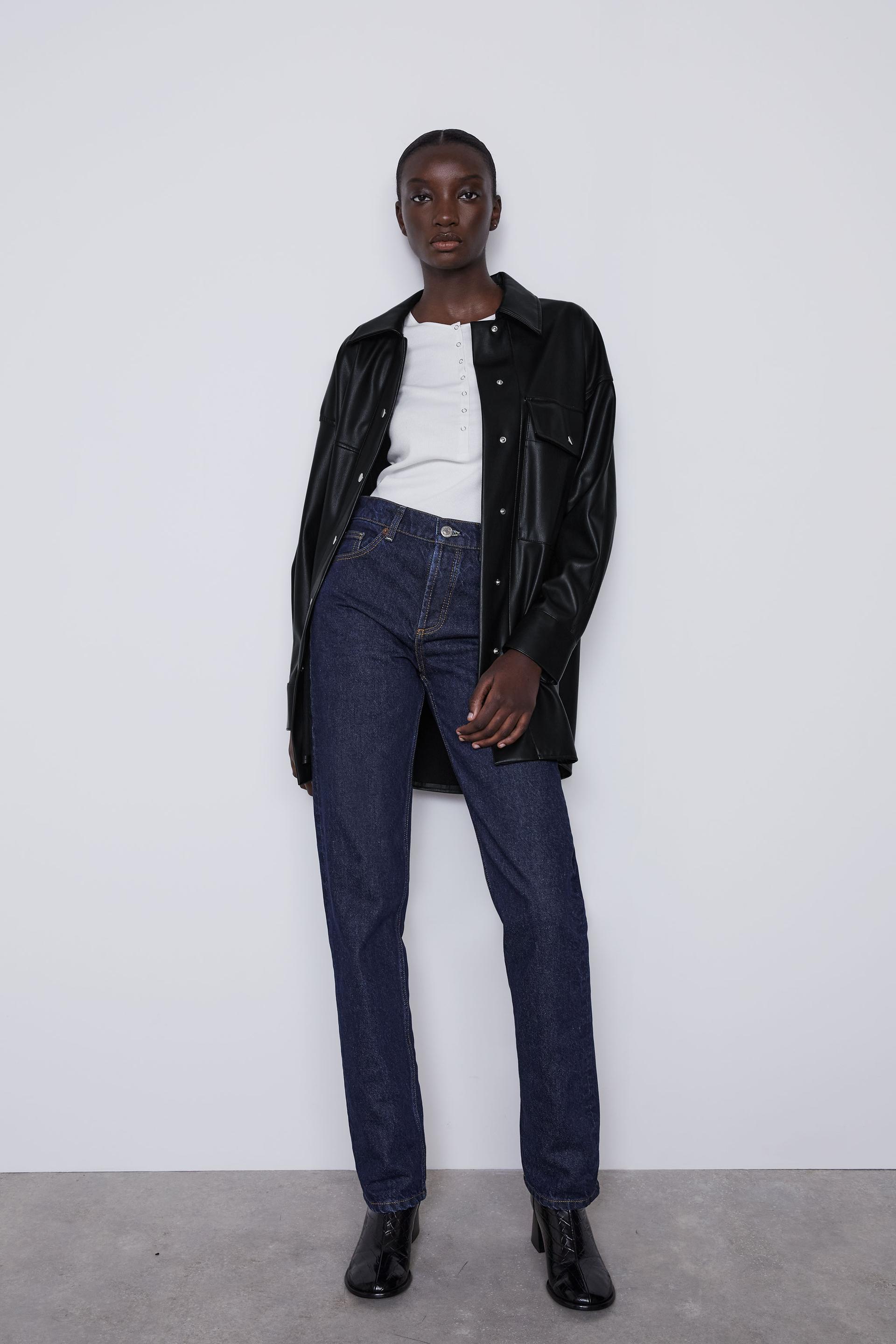 レザー風シャツジャケット Zara Japan 日本 レザー風シャツジャケット Zara Japan 日本