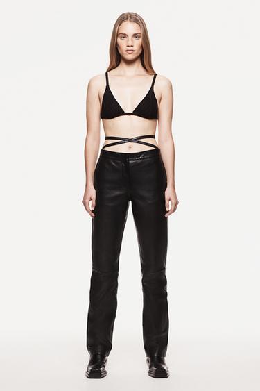 Pantalones de cuero de Zara para mujer | FASHIOLA.es