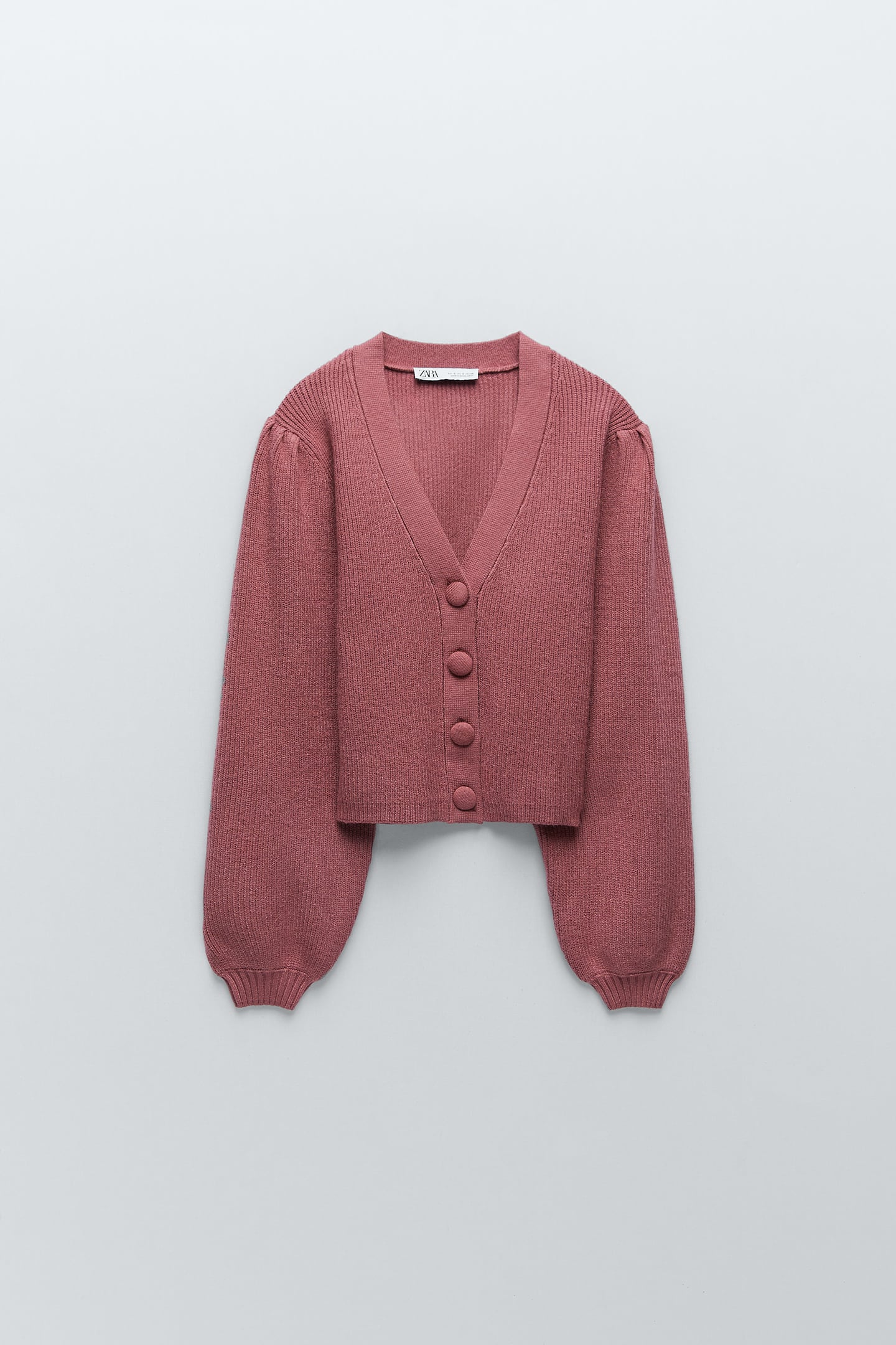Image 2 of RIBBED KNIT CARDIGAN from Zara