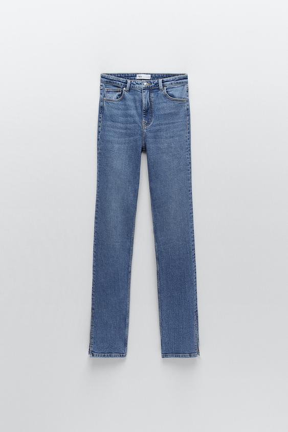 HI-RISE SPLIT SKINNY JEANS