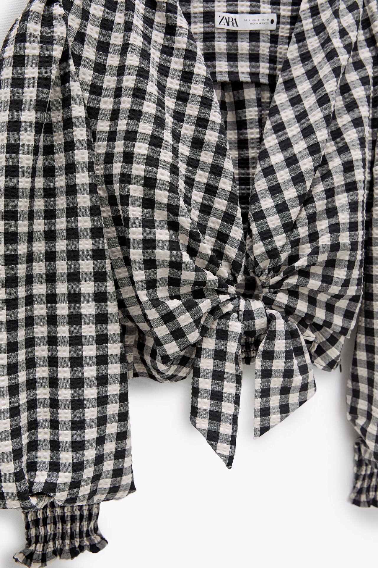 Image 3 of GINGHAM BLOUSE from Zara