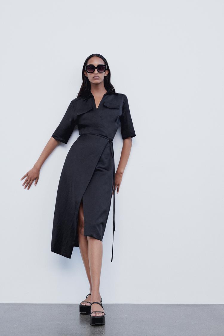 VESTIDO CRUZADO TAPETAS