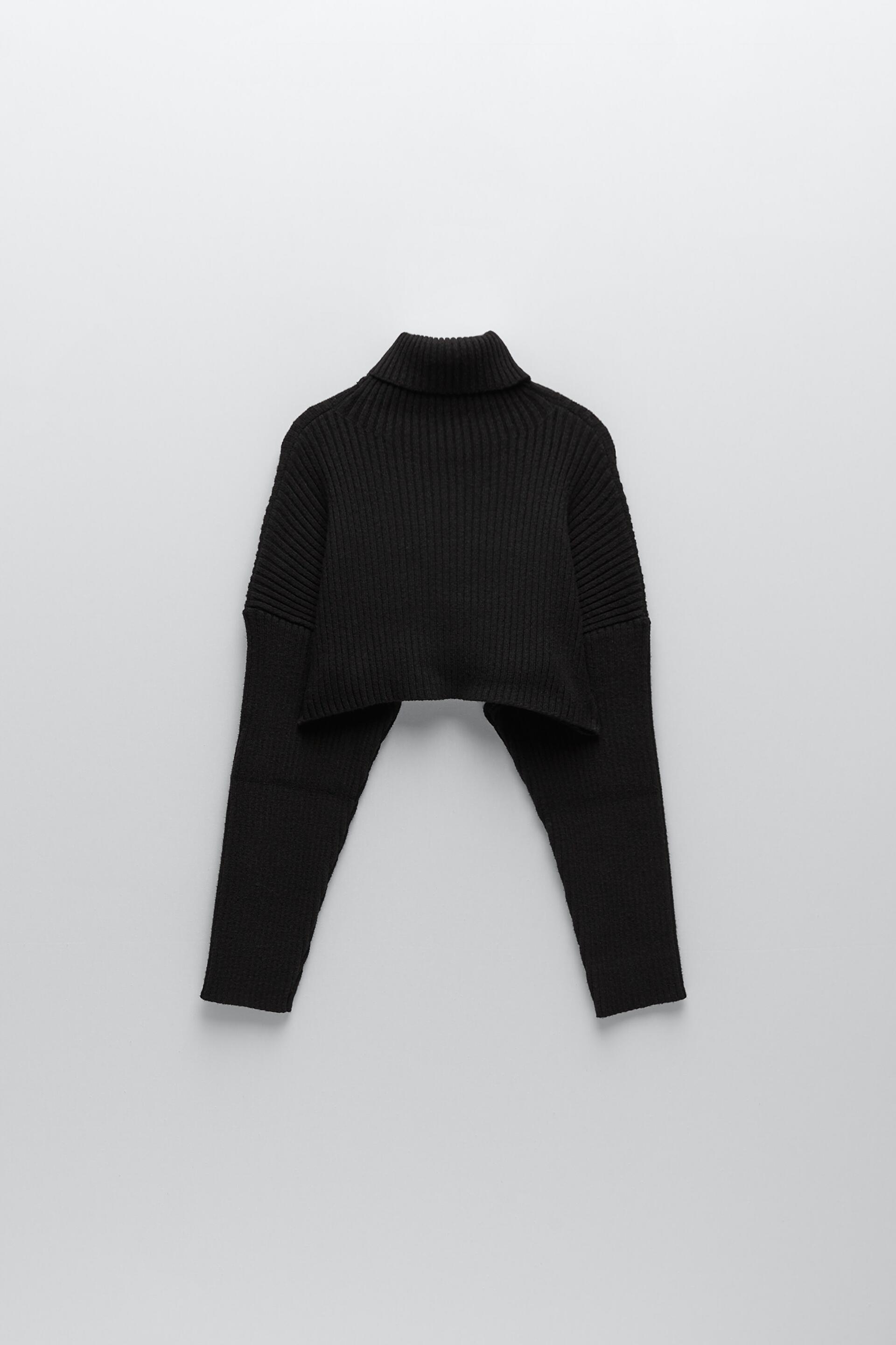 cropped zara knit