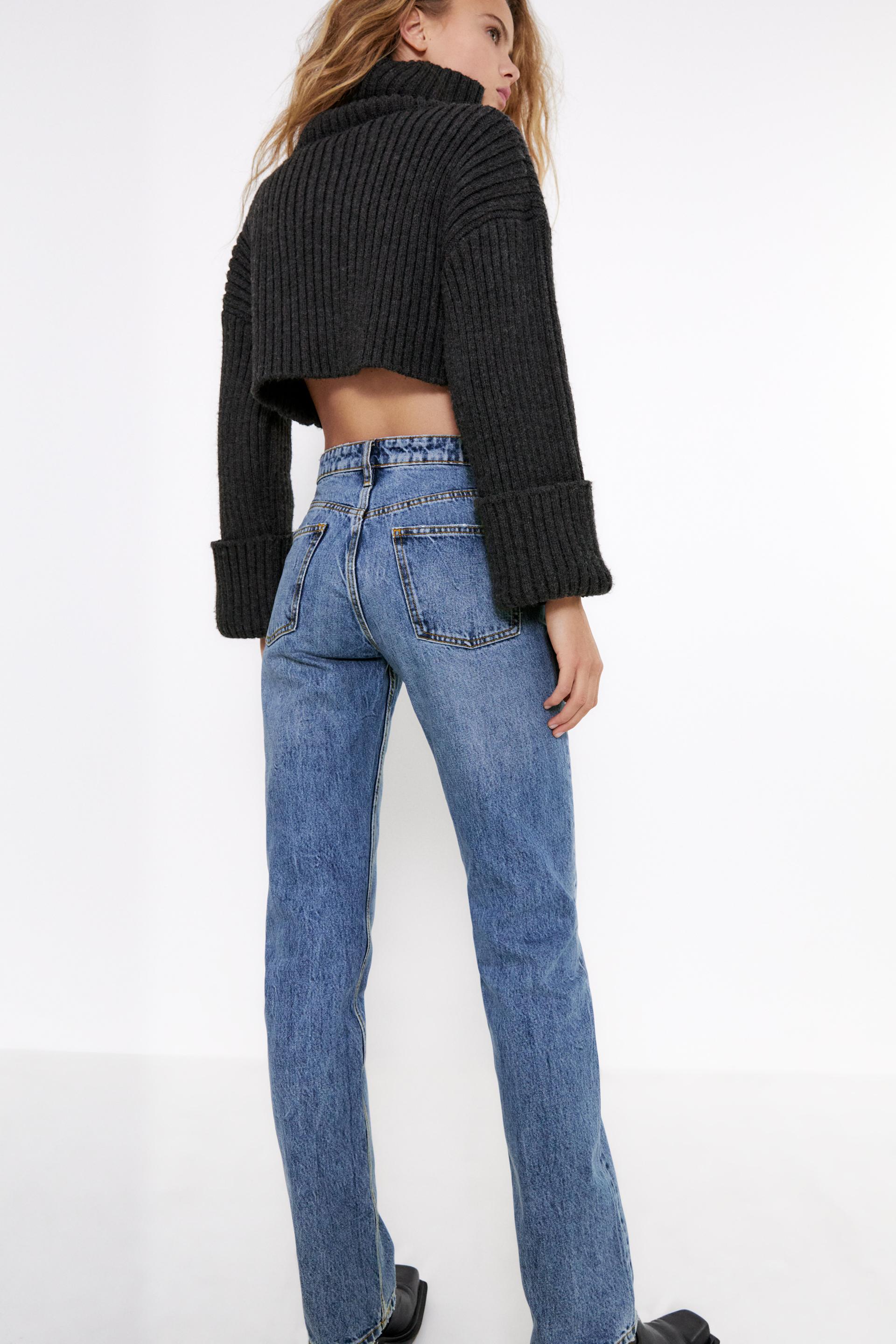 Mid Rise Straight Full Length Jeans Zara Singapore