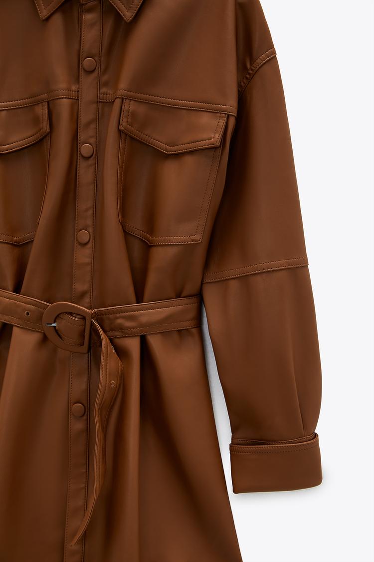 Hemd Aus Kunstleder Mit Gurtel Zara Deutschland Germany