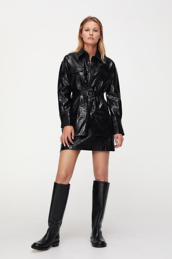 Hemd Aus Kunstleder Zara Deutschland Germany